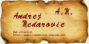 Andrej Medarović vizit kartica